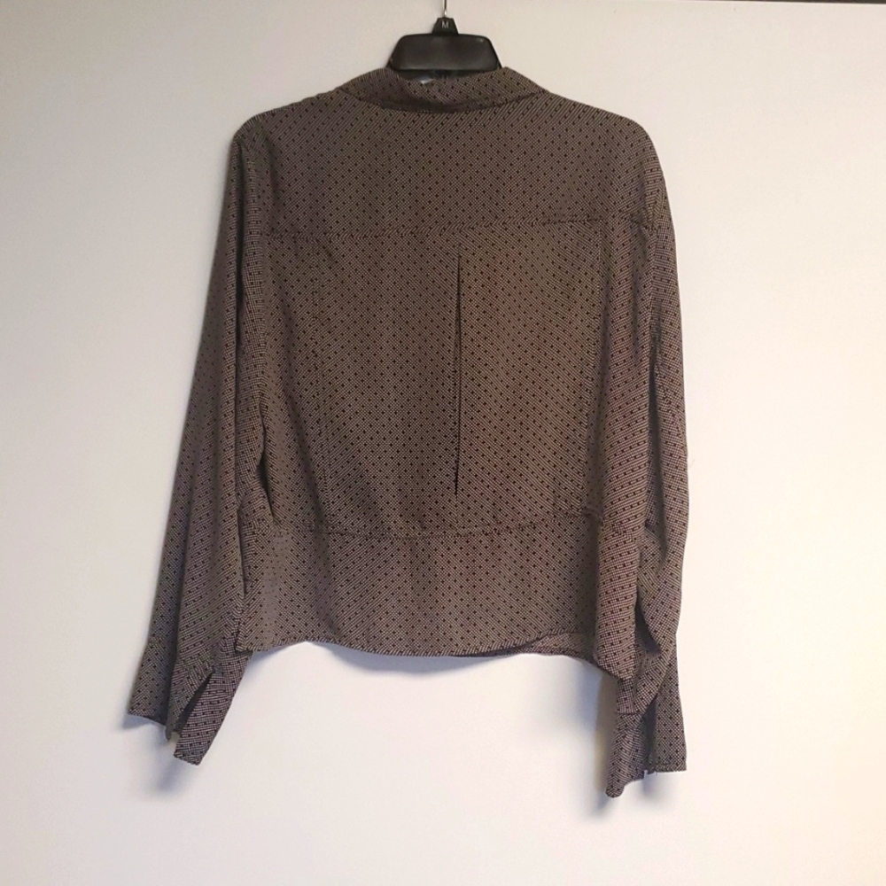 Norton McNaughton Brown Button Down Blouse Size 14-16 - Picture 6 of 7